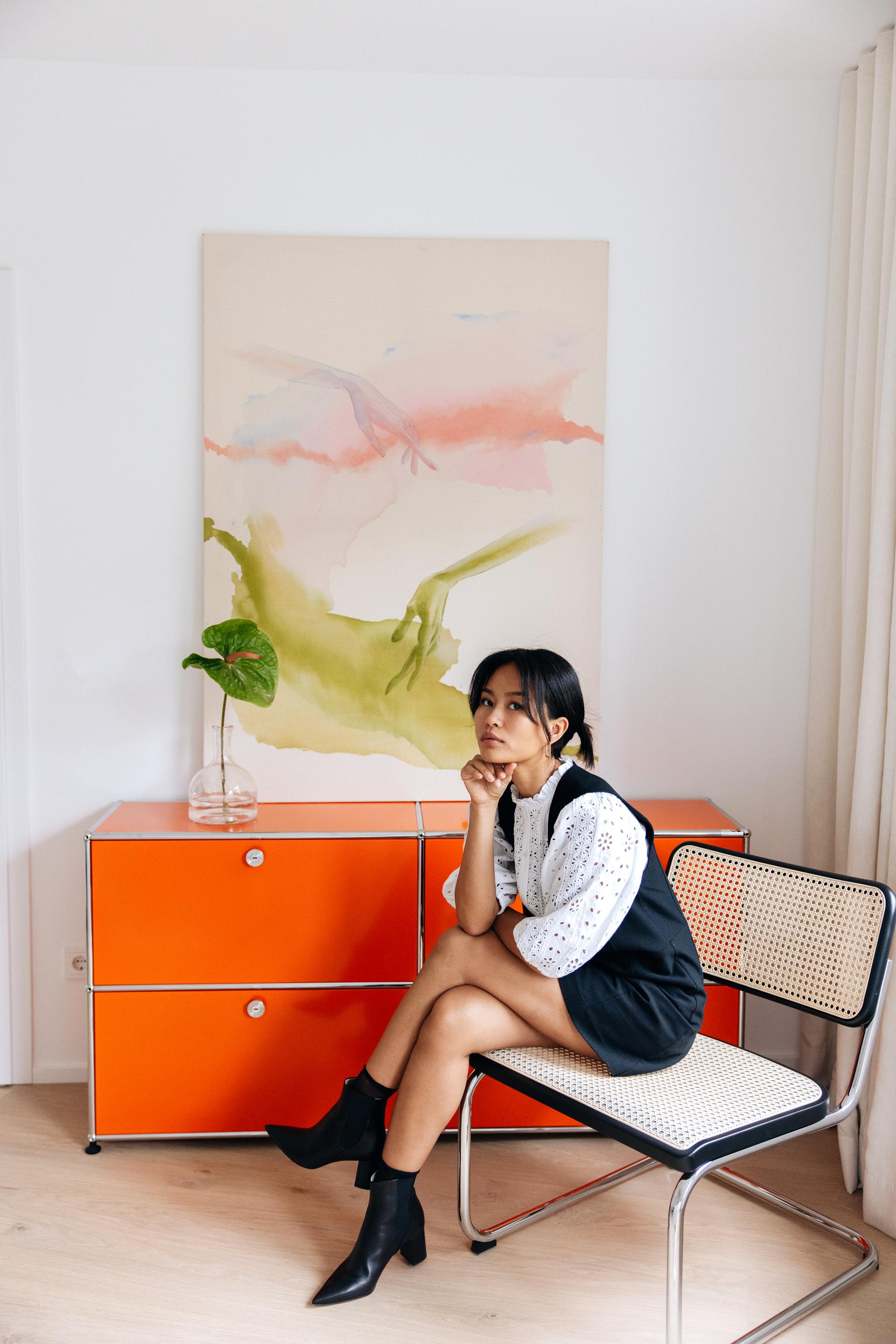 Woman Leaning On An Easle